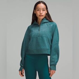 Scuba oversized half-zip hoodie sparkle (M/L)